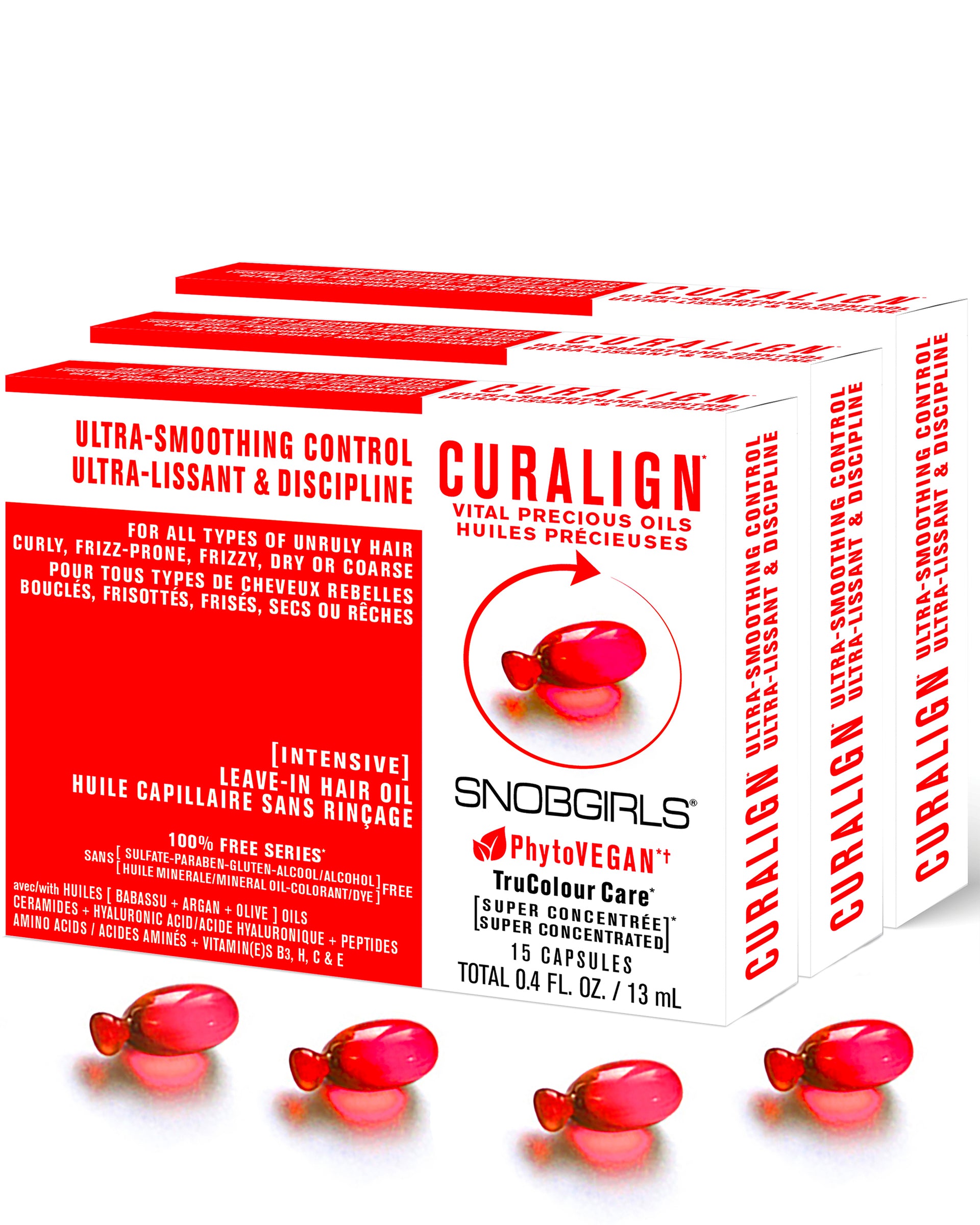 CURALIGN Salon Vegan Hair Oil for Ultra-Smoothing Control 45 Capsules