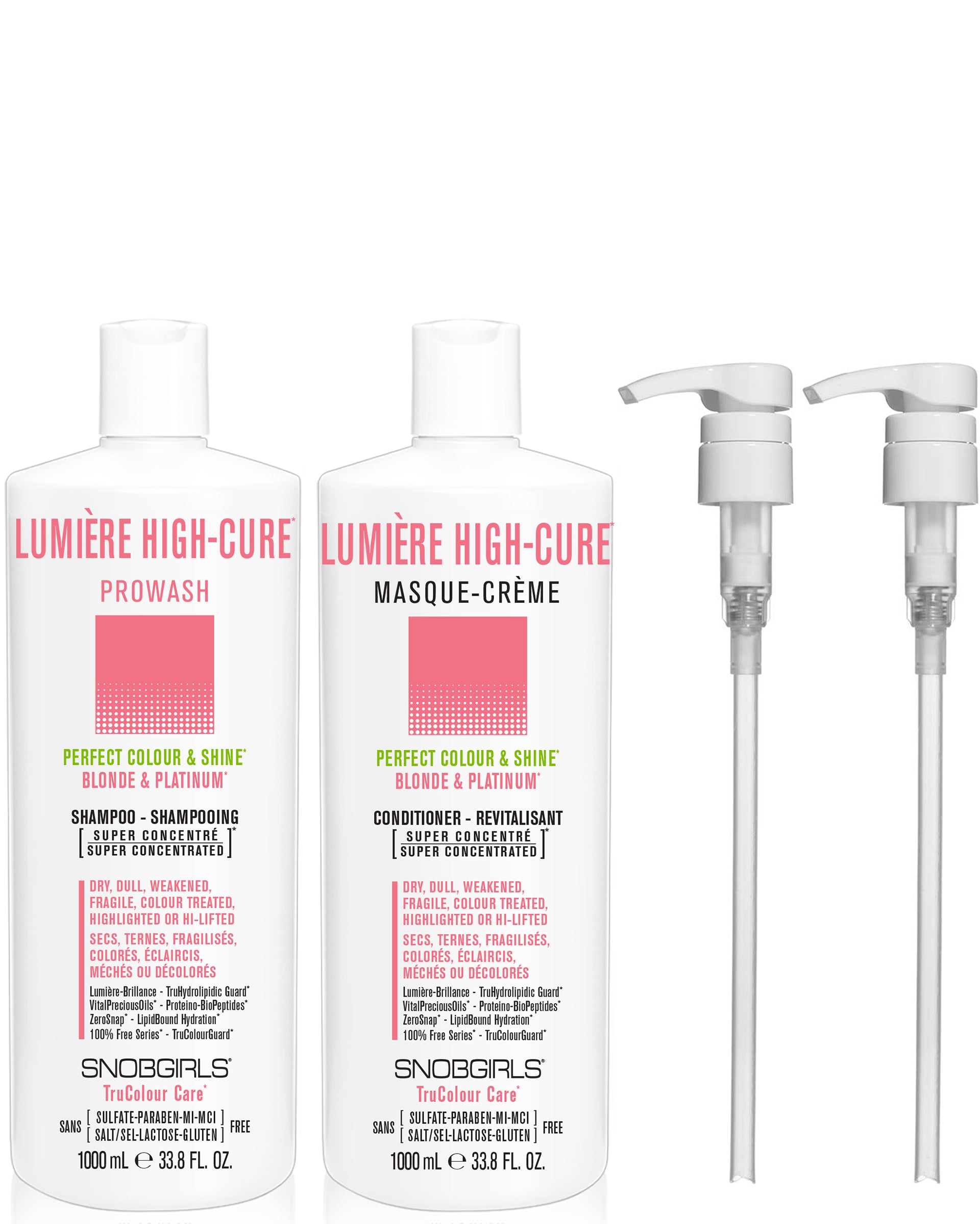 DUO LUMIERE HIGH-CURE - Prowash + Masque-Creme 1000 mL