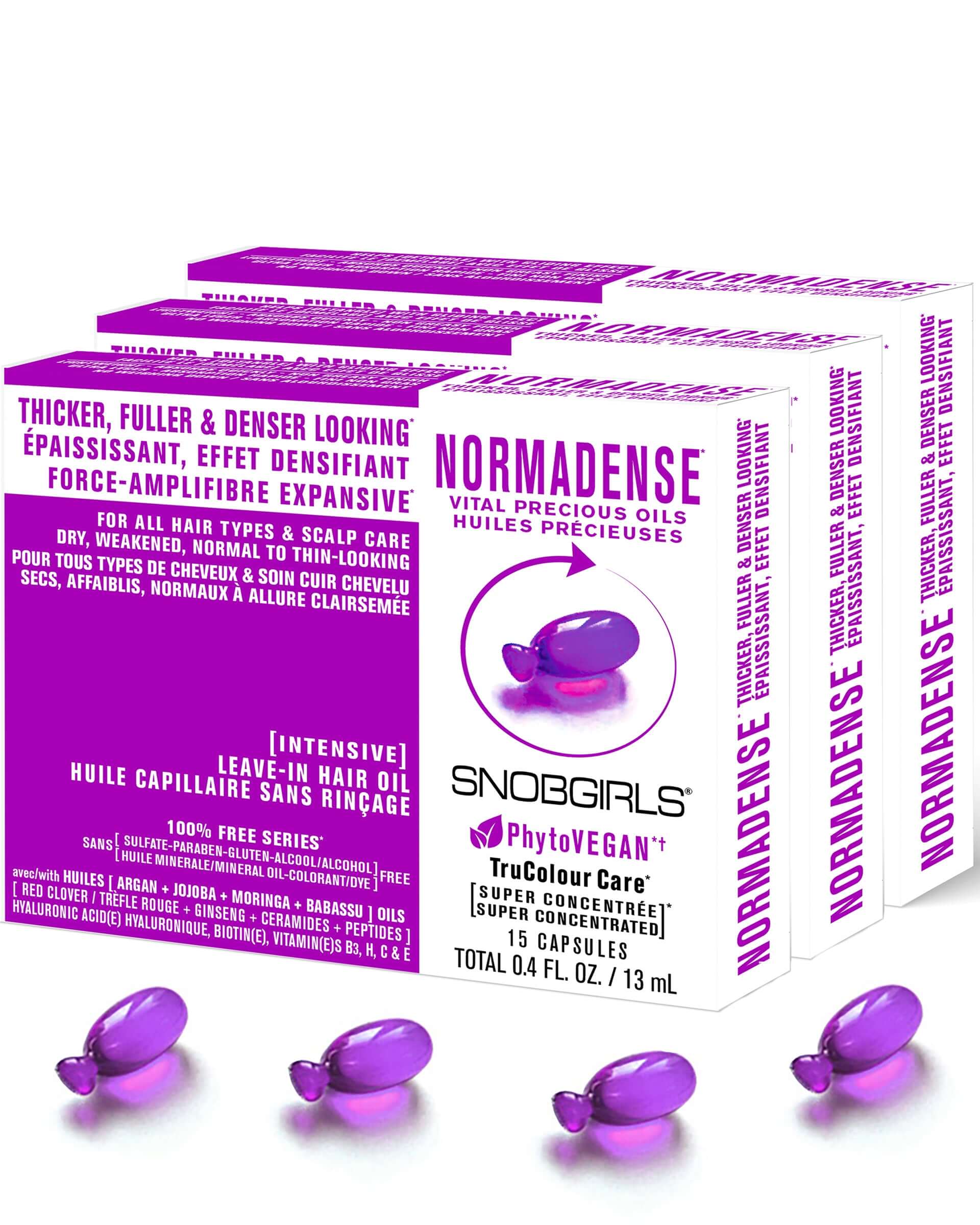 NORMADENSE Salon Vegan Hair Oil Thicker Fuller Denser for Normal to Thin-Looking Hair