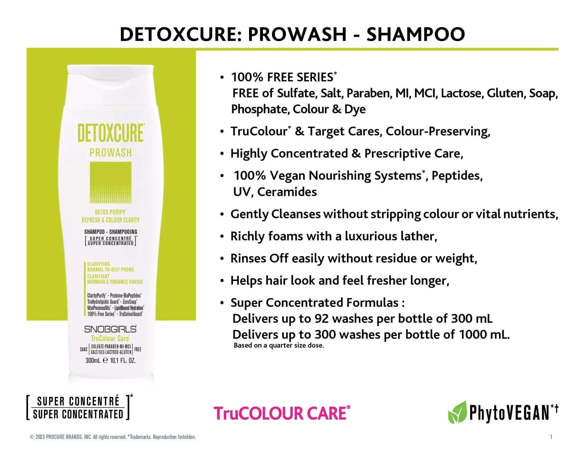 DETOXCURE Prowash (shampoo) 33.8 FL. OZ. - SNOBGIRLS.com