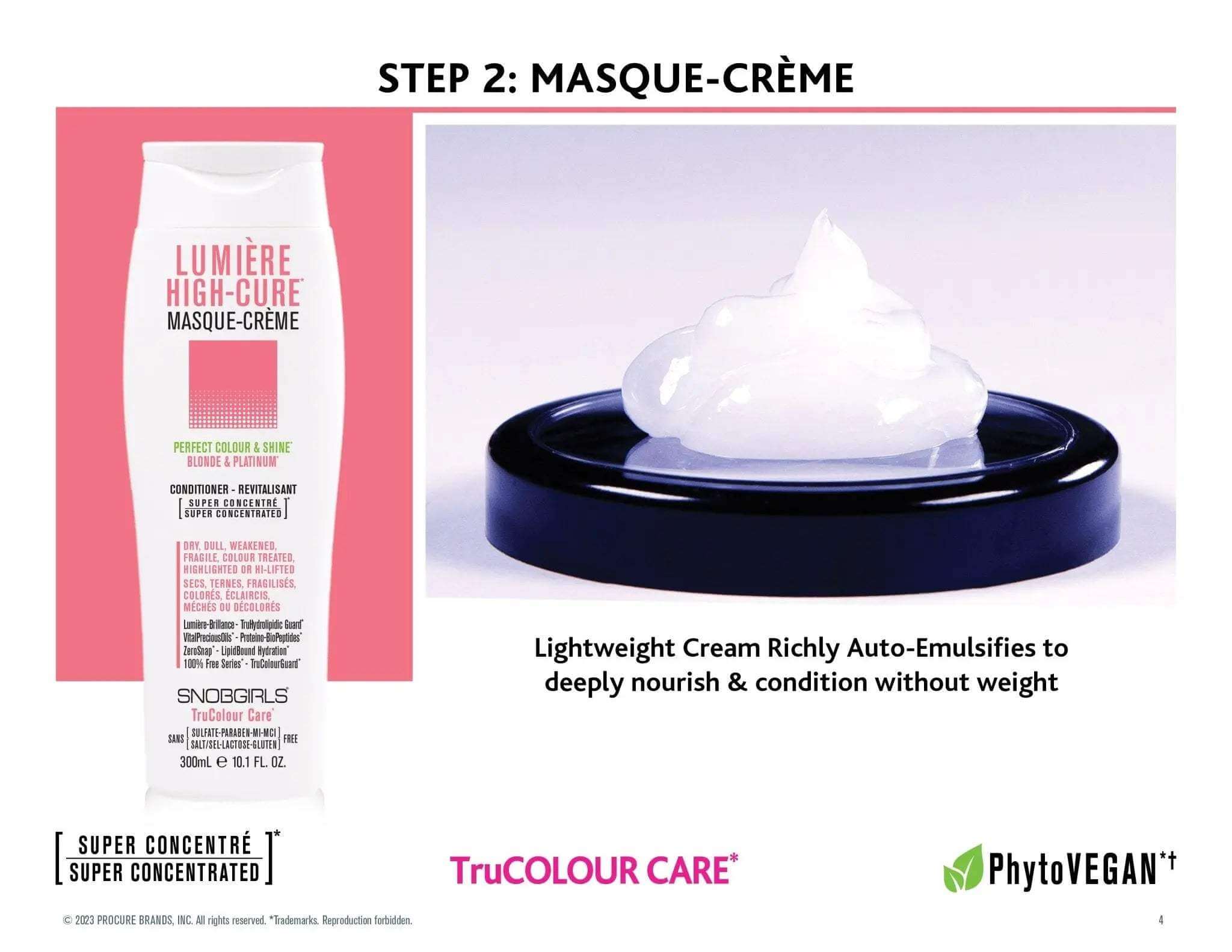 LUMIERE HIGHCURE Masque-Creme (conditioner) 33.8 FL. OZ. + Pump - SNOBGIRLS.com