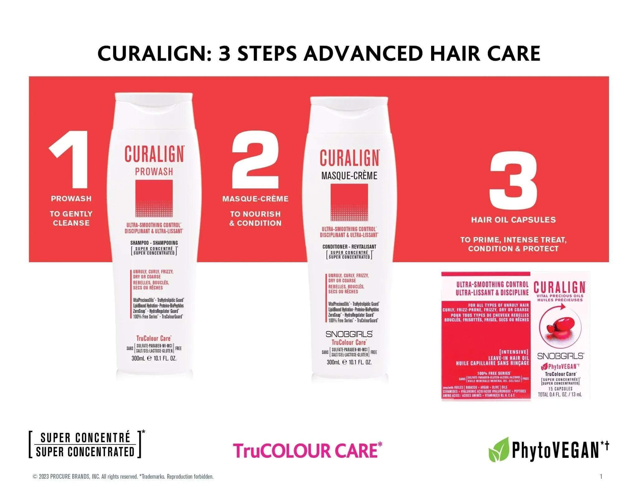 Trio CURALIGN Vegan Shampoo, Conditioner, Hair Oil for ULTRA-SMOOTHINGvegan shampoo conditionerSNOBGIRLS.com