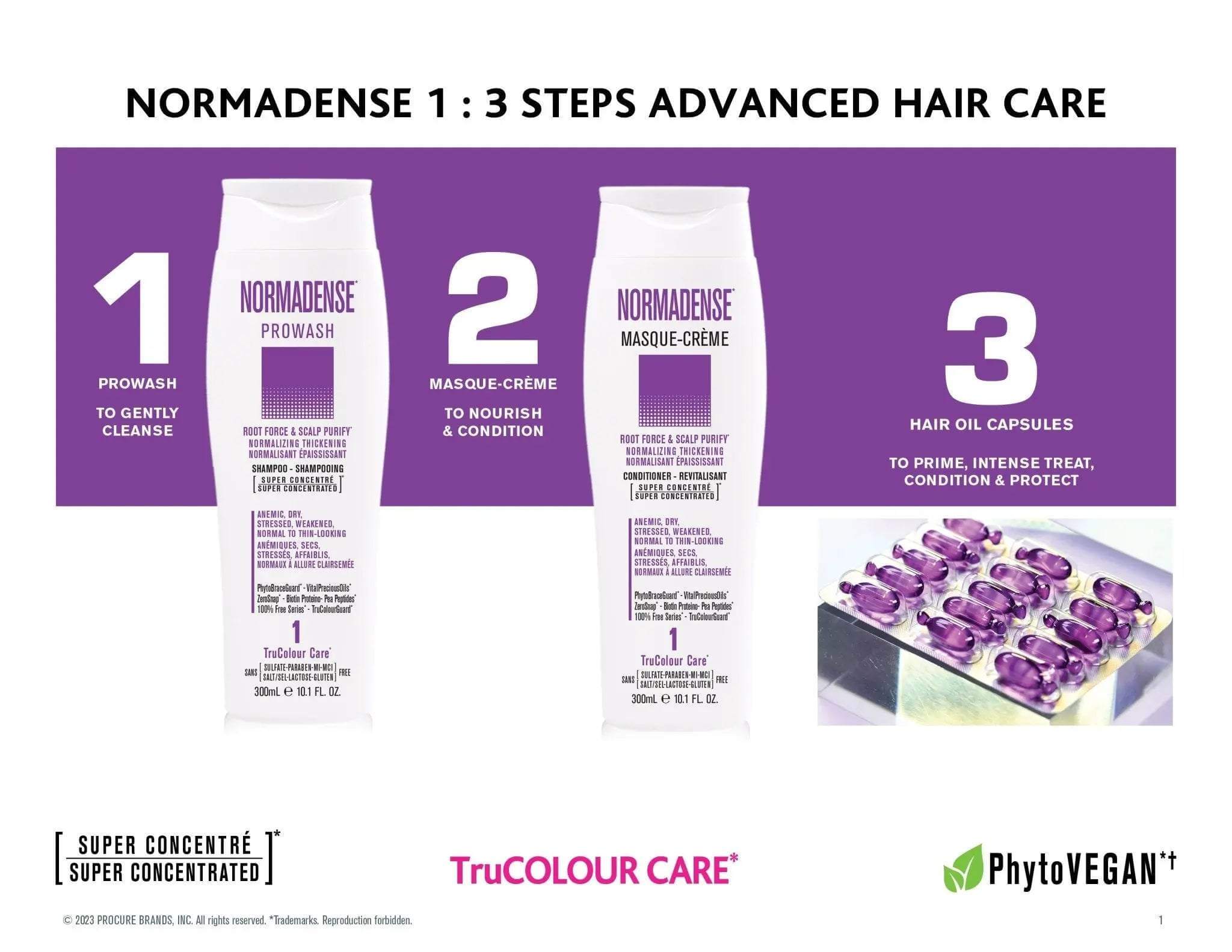 Trio NORMADENSE 1 Vegan Shampoo, Conditioner, Hair Oil for Thin-LookinVegan Shampoo ConditionerSNOBGIRLS.com